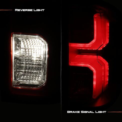 AKKON - مناسب لـ 14-18 تشيفي سيلفرادو 1500 | 15-19 2500 3500HD [ترقية المتوهجة] OE نمط LED أضواء خلفية مصباح الفرامل الخلفية أحمر/واضح عدسة الجمعية زوج/مجموعة in Saudi Arabia