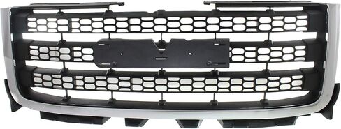 مجموعة شبكة Garage-Pro لسيارة GMC SIERRA 2500 HD/3500 HD 11-14 باللون الرمادي المزخرف مع قالب من الكروم in Saudi Arabia