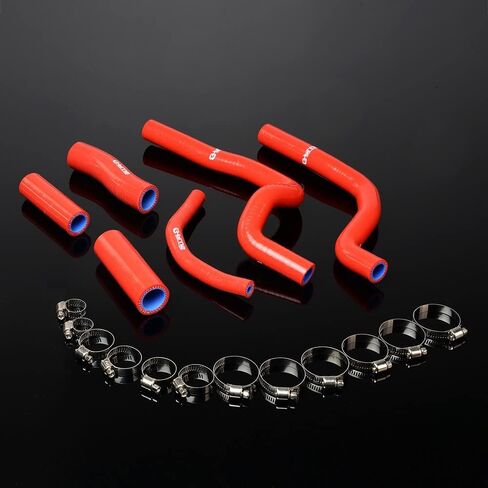G-PLUS Silicone Radiator Coolant Hose Kit Clamps Compatible With Honda CR500 1995 1996 1997 1998-2001 Red in Saudi Arabia