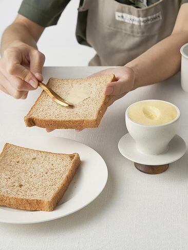 وعاء حفظ زبدة البورسلين من DOWAN، طبق زبدة فرنسية مع غطاء، طبق زبدة البقرة، لا مزيد من الزبدة الصلبة، أبيض in Kuwait