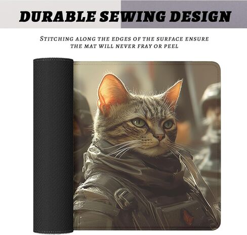 Futuristic Neon Mouse Pad Gas Mask Eating Ramen Noodles Large Desk Mat with Stitched Edges,Non-Slip Waterproof Rubber Base Mouse Mat 31.5 x 11.8 Mouse Pads for Desk Home Office Gaming in Saudi Arabia