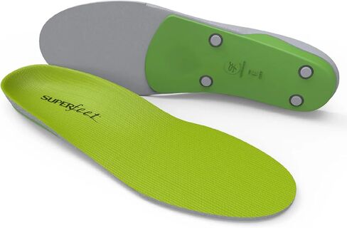 Superfeet All-Purpose Support High Arch Insoles (Green) - Trim-To-Fit Orthotic Shoe Inserts - Professional Grade - Men 2.5-5 / Women 4.5-6 in Kuwait