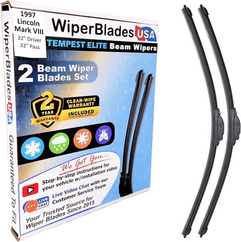 Beam Wiper Blades Set w/2yr Warranty compatible with Lincoln Aviator 2023 (Set of 2) Tempest Elite Wipers in Saudi Arabia