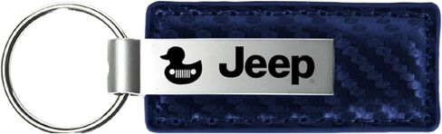 AU-TOMOTIVE GOLD, INC. Officially Licensed Carbon Fiber Texture Leather Key Chain for Jeep Duck in Saudi Arabia