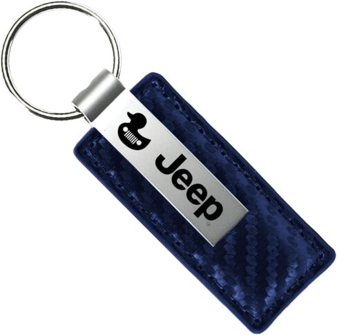 AU-TOMOTIVE GOLD, INC. Officially Licensed Carbon Fiber Texture Leather Key Chain for Jeep Duck in Saudi Arabia