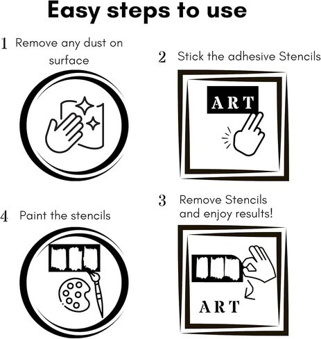 2 Inch Adhesive Number and Letter Stencils for Painting, 315 Peel and Stick Painting Stencils Vinyl for DIY Crafts on Wall, Glass, Fabric, Wood & Mailbox (StarStik) in Saudi Arabia