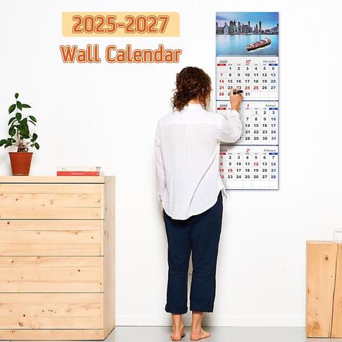 تقويم حائط Trycooling 2026، تقويم شهري 2026، تقويم جداري كبير لمدة 3 أشهر 2026 (مطوي في شهر)، 36 × 13، ديسمبر 2025-يناير 2027، مثالي للتنظيم والتخطيط (النمط 1) in Kuwait