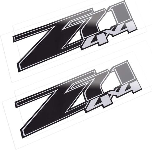Z71 4x4 Decals Stickers for Chevrolet Silverado (2007-2013) 1500 2500 HD 2Pcs (Black) in Saudi Arabia