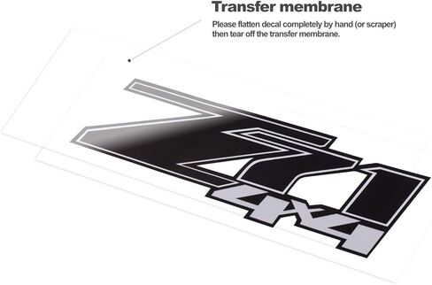 Z71 4x4 Decals Stickers for Chevrolet Silverado (2007-2013) 1500 2500 HD 2Pcs (Black) in Saudi Arabia