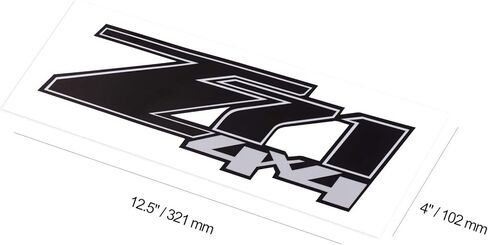 Z71 4x4 Decals Stickers for Chevrolet Silverado (2007-2013) 1500 2500 HD 2Pcs (Black) in Saudi Arabia