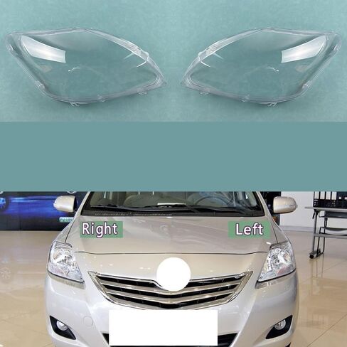 غطاء أمامي شفاف متوافق مع Vios 2008-2013 - حماية للمصابيح الأمامية من زجاج شبكي (1 Piar) in Saudi Arabia