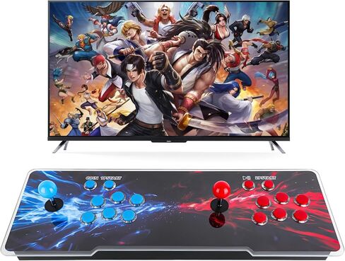 وحدة تحكم Pandora Box Arcade مع 32000 لعبة في 1، 1280x720 Full HD Retro Gaming Machine للتلفزيون والشاشة وجهاز العرض، ألعاب ثلاثية الأبعاد تدعم 1-4 لاعبين، وظائف البحث/الحفظ/الإخفاء/الإيقاف المؤقت in Saudi Arabia