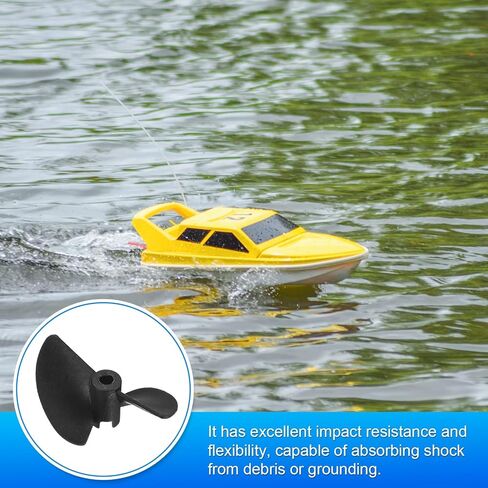 MECCANIXITY 3pcs RC قارب المروحة، 2 شفرات مراوح 3.17mm ثقب ضياء 30mm OD 40mm الملعب CW في اتجاه عقارب الساعة الدورية الحفر المروحة لقارب RC، DIY نموذج السفينة، أسود in Saudi Arabia