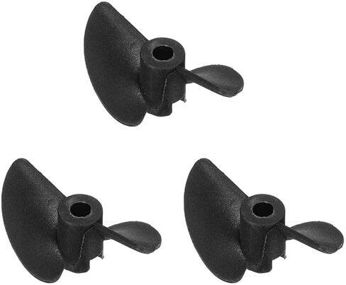 MECCANIXITY 3pcs RC قارب المروحة، 2 شفرات مراوح 3.17mm ثقب ضياء 30mm OD 40mm الملعب CW في اتجاه عقارب الساعة الدورية الحفر المروحة لقارب RC، DIY نموذج السفينة، أسود in Saudi Arabia