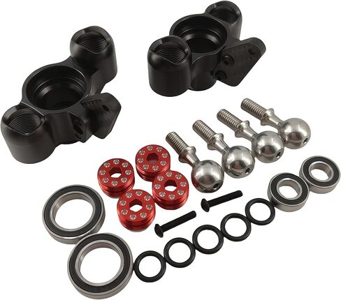 Aluminum Front Steering Knuckles & Caster Blocks with Pivot Balls – Compatible with Arrma 1/8 Kraton, Outcast, Notorious 6S BLX – Upgrade Parts Replace AR330505 ARAC9366 (Blue) in Saudi Arabia