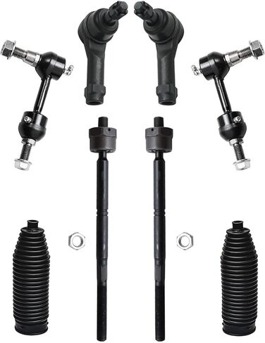 محور ديترويت - طقم دعامات أمامية 2WD 10 قطع لسيارة Ford 2004-2005 F-150، دعامتان مع زنبرك ملفوف، 4 قضبان ربط، 2 قضبان تأرجح، 2 حذاء ومنفاخ، نظام تعليق بديل، تركيب سريع، دعامات جاهزة للصدمات in Saudi Arabia