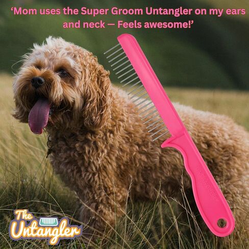 Super-Groom Combs with Smooth Rotating Teeth for Painless Mat Removal (Black, 30 Fine-Spaced Teeth) in Saudi Arabia