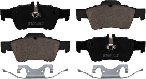 Detroit Axle - Rear Brake Kit for Mercedes-Benz CLS550 E320 E350 E500 E550 CLS500 E400, 11.81'' inch Drilled & Slotted Disc Brake Rotors Ceramic Brake Pads w/Hardware Replacement in Saudi Arabia