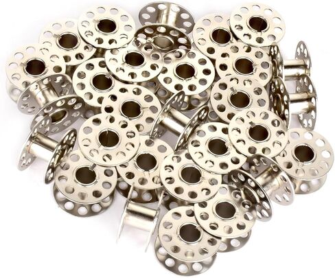 28 PCS Sewing Machine Spool,Metal Spool Accessories,Suitable for Replacement Spool of Various Sewing Machines in Saudi Arabia