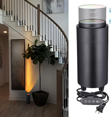 TORCHSTAR 5CCT LED Floor Can Light, 10.39 Inch High, 1200LM Zoomable Uplighting, Dimmable Spot Light with Auto Switch, 1800K-5000K, Adjustable Up Lights Indoor for Plant Picture, Black in Saudi Arabia