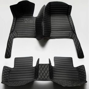 Car Floor mat for Mercedes Benz A B C CLA CLS CLK GLE GLS GLA GLK GL ML G S GLC SL CL SLC R SLK Custom Waterproof Car Liner Carpets Cargo (Embroidery Custom Word, Black with Beige 2) in Saudi Arabia