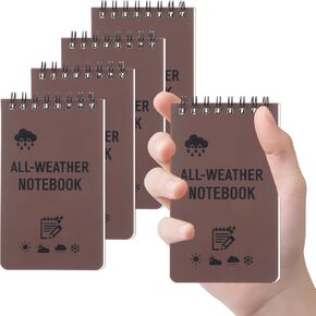 4 Pack Waterproof Notebooks, 3x5 Pocket Notebook,Police Notepad,All Weather Pocket Sized Notebook for Outdoor, School, Office, Can Be Carried Around, Tear-Proof and Moisture-Proof（Green） in Kuwait