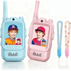 Upgraded Video Walkie Talkie for Kids, Toys for 3-12 Year Old Boys Girls,Long Range 2 Way Radio Toy with Voice Effect, Photo Shooting and Sent, Ideal Gift for Kids Christmas, Birthday, Camping Outdoor in Saudi Arabia