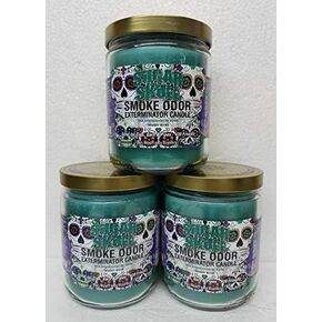 Smoke Odor Exterminator 13oz Jar Candles Sugar Skull, Pack of 2 in Kuwait