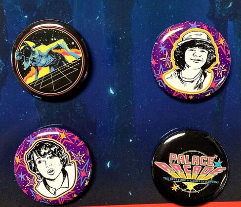 Stranger Things 4-Pack Palace Arcade Buttons، الموسم الثالث المرخص من Netflix in Saudi Arabia