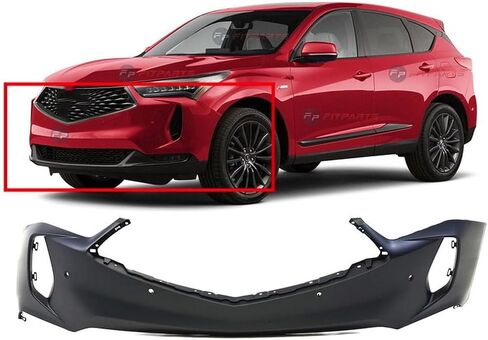 FitParts متوافق مع غطاء المصد الأمامي Acura RDX 2022-2024. معدة جديدة مع بارك Hls. AC1000210 04711TJBA30ZZ in Saudi Arabia