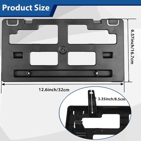 Front License Plate Bracket Frame Holder with Bolts Compatible with Ford Ranger 2019 2020 2021 2022 2023 KB3Z-17A385-A FO1068176 in Saudi Arabia
