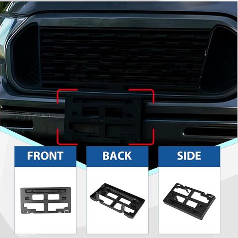 Front License Plate Bracket Frame Holder with Bolts Compatible with Ford Ranger 2019 2020 2021 2022 2023 KB3Z-17A385-A FO1068176 in Saudi Arabia