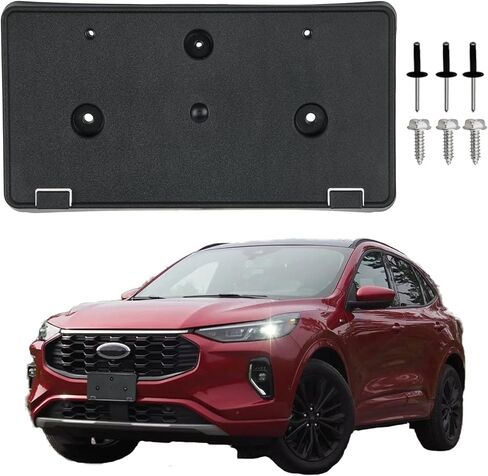 Front License Plate Bracket Frame Holder with Bolts Compatible with Ford Ranger 2019 2020 2021 2022 2023 KB3Z-17A385-A FO1068176 in Saudi Arabia