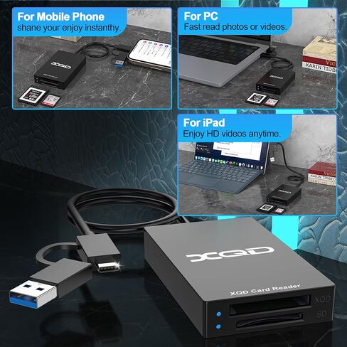 8-in-1 Lightning/USB C SD Memory Card Reader for iPhone/Mac/iPad,Dual Connector SD/TF+USB OTG Port*2+Type C Audio Headphone Adapter+60W Lightning Charge for iPhone 16/15/14,Samsung,Laptop-Plug & Play in Saudi Arabia