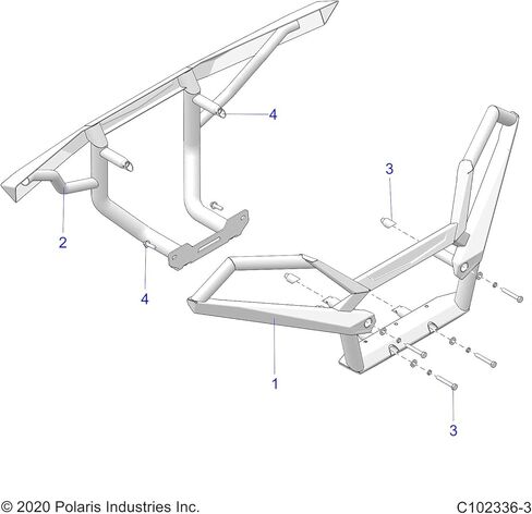 Polaris ATV Hardware Kit, Rear Bumper, Genuine OEM Part 2208084, Qty 1 in Saudi Arabia