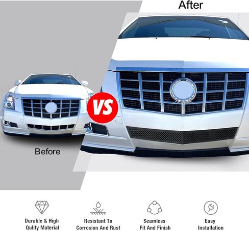 إدراج شواية شبكة سوداء من الفولاذ المقاوم للصدأ ممتاز من APS متوافق مع كاديلاك CTS 2008 2009 2010 2011 2012 2013 و11-14 CTS كوبيه المصد السفلي RE-N19-H87567A in Saudi Arabia