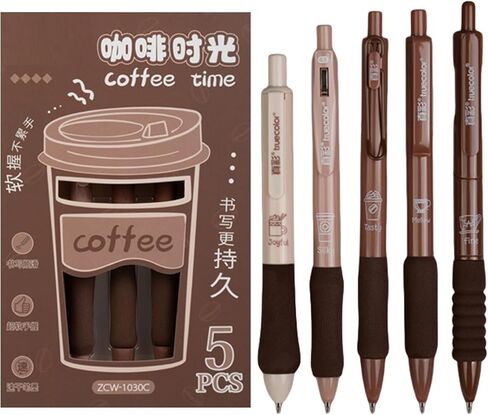 5 Pcs Cute Purple Pen Gel Ink Pens Retractable Pens 0.5mm Fine Point Black Ink Smooth Writing Pen for Women Men Girls Boys School Office Supplies (Purple) in Saudi Arabia