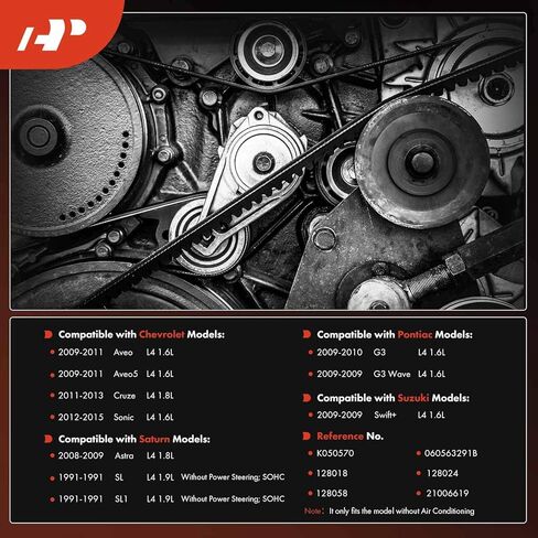 A-Premium Engine Serpentine Drive Belt Compatible with Chevrolet Cruze 2011-2013, Sonic 2012-2015, Aveo Aveo5 2009-2011 & Pontiac G3 2009-2010, G3 Wave 2009 & Saturn Astra, SL, SL1, 56.99 Inches in Saudi Arabia