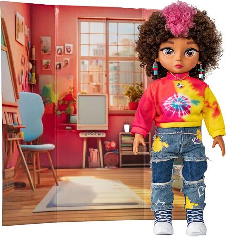 دمى SHE'S THAT GIRL Dolls™ Nova مقاس 18 بوصة ذات جسم ناعم بتصميم عصري وإكسسوارات، للأعمار من 6 سنوات فما فوق in Saudi Arabia