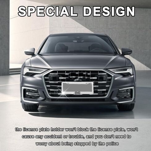 قطعتان من إطار لوحة ترخيص السيارة اللامعة، من الفولاذ المقاوم للصدأ كريستال حجر الراين من الفولاذ المقاوم للصدأ أغطية لوحة القوس للسيارة، حامل لوحة ترخيص لامع من الألماس، ملحقات السيارة الوردية للنساء (أبيض وأسود) in Kuwait