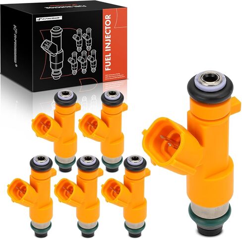مجموعة A-Premium مكونة من 6 حاقن وقود متوافق مع إنفينيتي QX50 2014-2017، G37 2008-2013، M37 2011-2013، QX70 2014-2017، Q70 2014-2019، Q70L، FX37، EX37، 2013، Q40، Q50، Q60، ونيسان 370Z، 3.7 لتر، غاز in Saudi Arabia