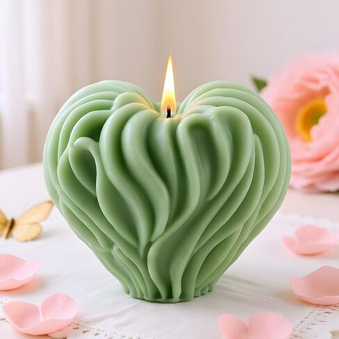 Heart Candle Molds Love Heart Silicone Candle Mold Valentine's Day Resin Casting Mold for Candle Home Decorate Mold Candle Making Aromatherapy Gypsum Candles Clay Craft in Saudi Arabia