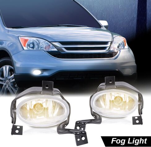 PIT66 Front Bumper Fog Lights Compatible with Honda CRV 2010-2011 Driver & Passenger Side HO2593126, HO2592126 Clear in Saudi Arabia