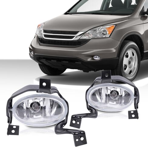 PIT66 Front Bumper Fog Lights Compatible with Honda CRV 2010-2011 Driver & Passenger Side HO2593126, HO2592126 Clear in Saudi Arabia