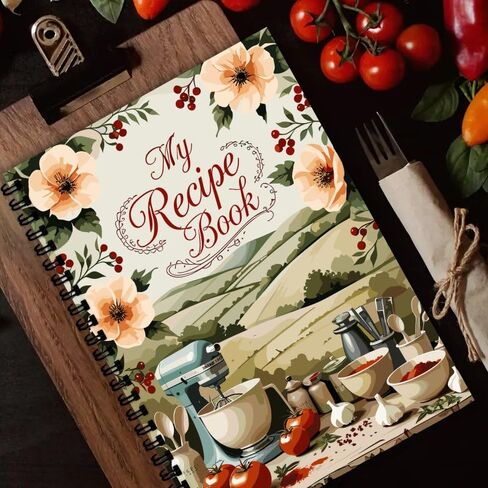 Recipe Notebook 5.8x 8.2 inch Spiral Recipe Book to Write in Your Own Recipes A5 Cook Books Blank Suitable for Personal Recipes and Meal Planning, Gift for Food Enthusiasts(100pages) ﻿ (G) in Saudi Arabia