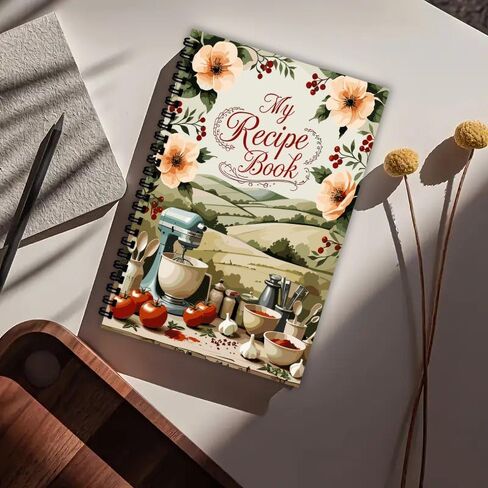 Recipe Notebook 5.8x 8.2 inch Spiral Recipe Book to Write in Your Own Recipes A5 Cook Books Blank Suitable for Personal Recipes and Meal Planning, Gift for Food Enthusiasts(100pages) ﻿ (G) in Saudi Arabia