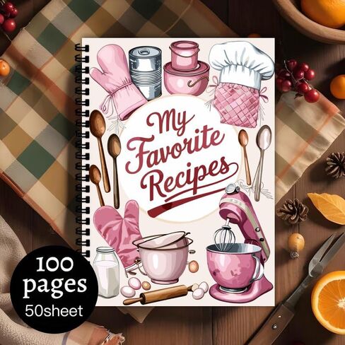 Recipe Notebook 5.8x 8.2 inch Spiral Recipe Book to Write in Your Own Recipes A5 Cook Books Blank Suitable for Personal Recipes and Meal Planning, Gift for Food Enthusiasts(100pages) ﻿ (G) in Saudi Arabia