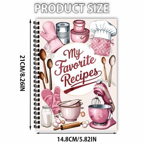 Recipe Notebook 5.8x 8.2 inch Spiral Recipe Book to Write in Your Own Recipes A5 Cook Books Blank Suitable for Personal Recipes and Meal Planning, Gift for Food Enthusiasts(100pages) ﻿ (G) in Saudi Arabia