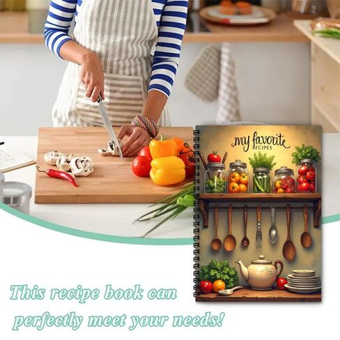 Recipe Notebook 5.8x 8.2 inch Spiral Recipe Book to Write in Your Own Recipes A5 Cook Books Blank Suitable for Personal Recipes and Meal Planning, Gift for Food Enthusiasts(100pages) ﻿ (G) in Saudi Arabia