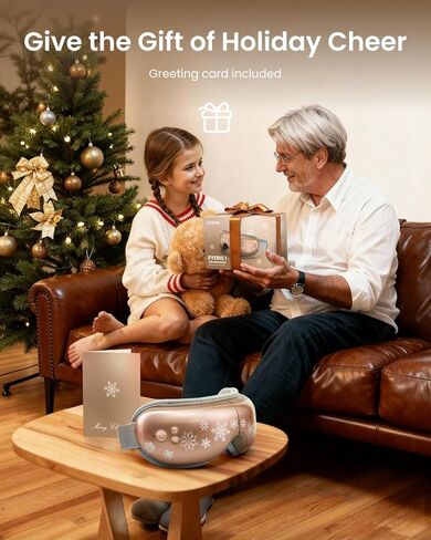 RENPHO Eye Massager with Heat, Heated Eye Mask for Migraines, Eye Care Machine, Migraine Relief, Face Massager to Relax, Eye Strain Dark Circles Eye Bags Dry Eye, Christmas Birthday Gift for Women Men in Kuwait